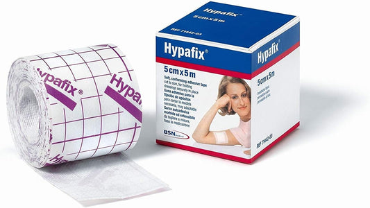 Hypafix Dressing Tape 10M | Contorts To Shape | Strong Adhesive | Breathable | 5Cm X 10M | 4 Rolls