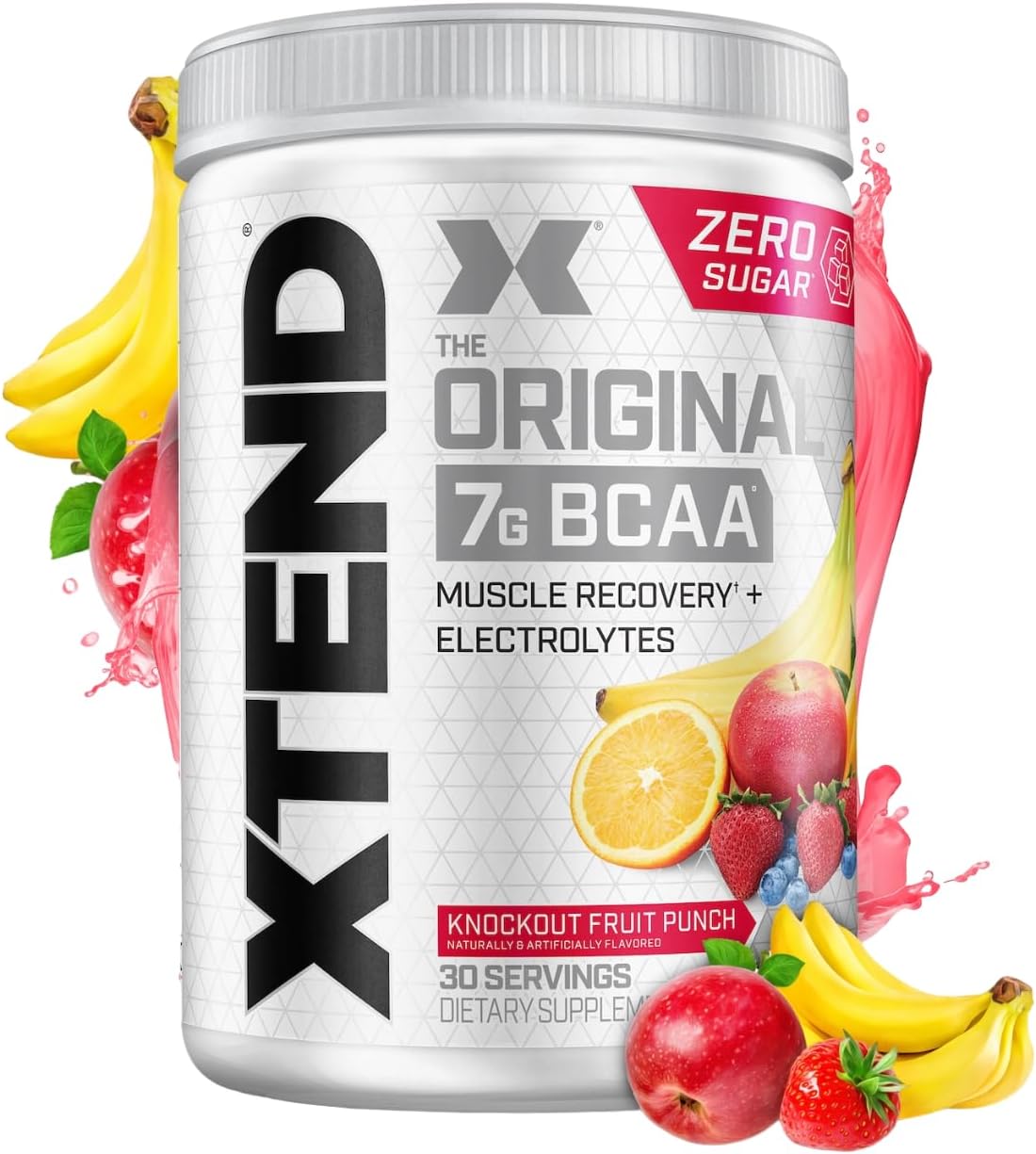 Scivation Xtend Original 7G Bcaa Muscle Recovery + Electrolytes 30 Servings Knockout Fruit Punch