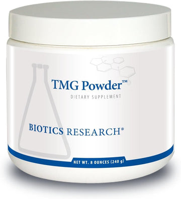 Biotics Research Tmg Powder – Trimethylglycine. Betaine. Powdered Formula. Methyl Donor. Vascular Protection. Muscle Gain. Detoxification. Supports Healthy Homocysteine Levels Contains: 8 Oz (240G)