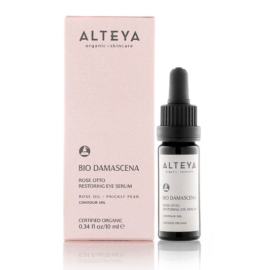 Alteya Organics Eye Serum Usda Certified Organic Skin Care 0.34 Fl Oz/10 Ml Bio Damascena Award-Winning Eye Treatment With Organic Bulgarian Rose Oil Rejuvenating, Revitalizing And Clarifying