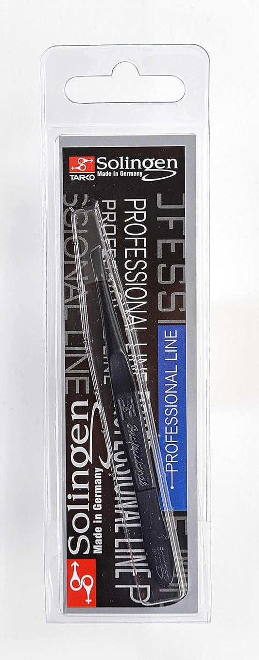 Stainless Steel Professional Slanted Tip Tweezers | Best Shaped For Eyebrows Extensions Chin Cheek Face Facial Hair | Made In Germany