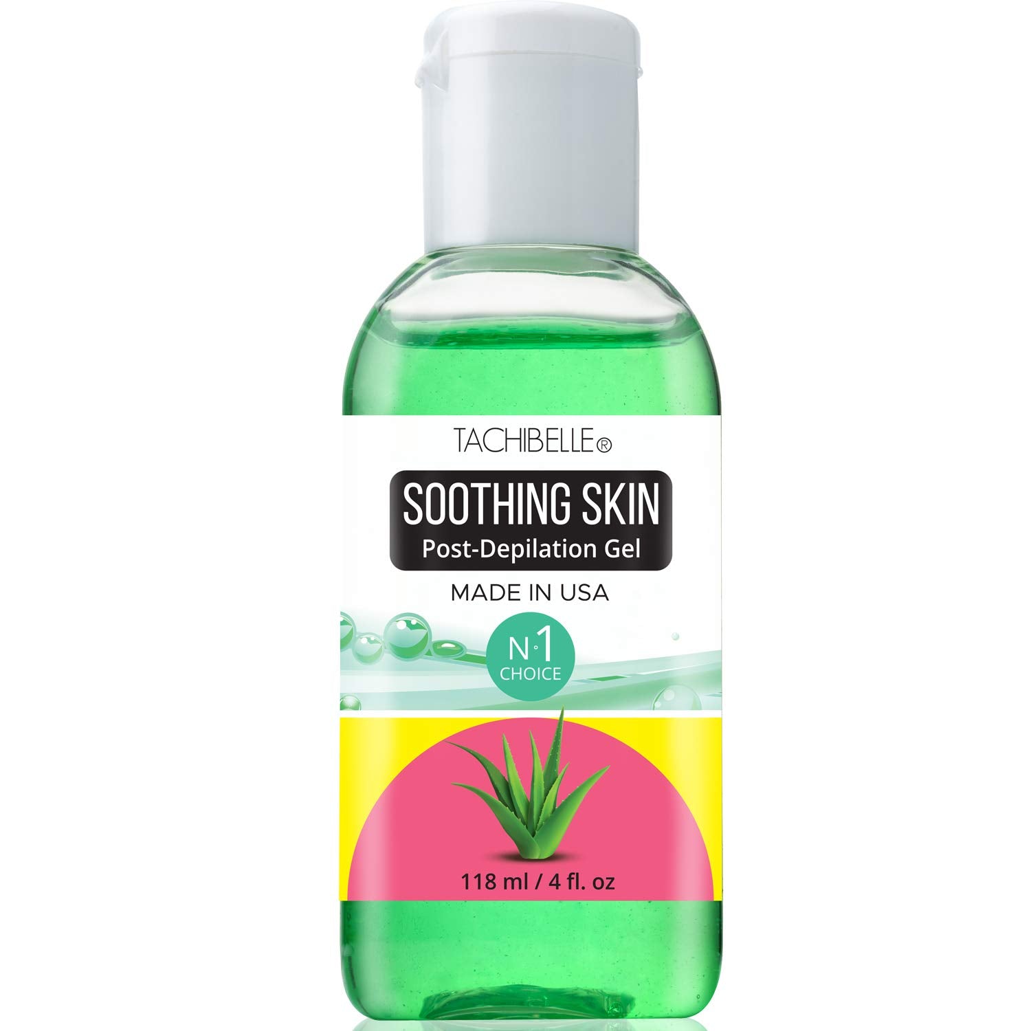 Tachibelle Soothing With Aloe Vera Gel Soothe Post- Depilation Moisturize And Protect Sensitive Skin After Wax Cooling Gel 4 Oz (1 Piece) : Beauty & Personal Care