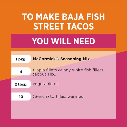 McCormick Street Taco Baja Fish Seasoning Mix, 0.75 oz (Pack of 12)