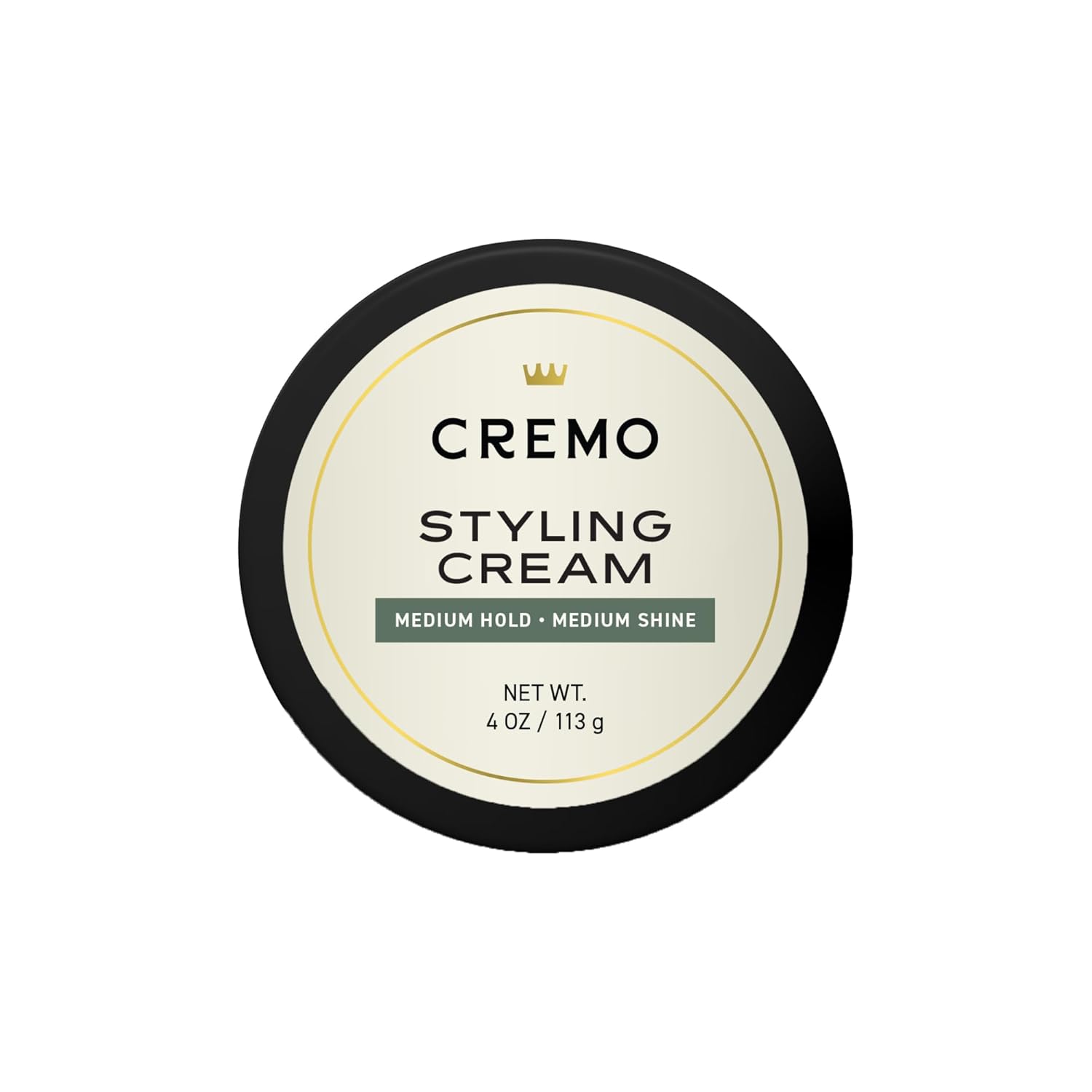 Cremo Premium Barber Grade Hair Styling Cream, Medium Hold, Medium Shine, 4 Oz