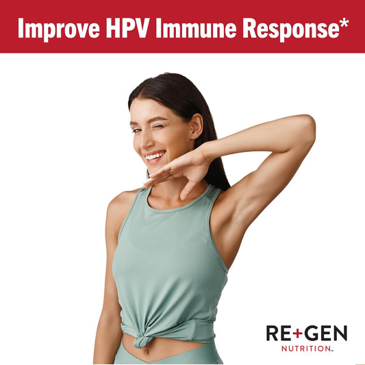 Re+Gen Nutrition Herp Rescue Healing Power Vanish HPV, Immune Support for Women, Mushroom Supplement, Made with Pure Shiitake Mushrooms Extract, Includes Beta Glucan & Red Marine Algae, 60 Capsules