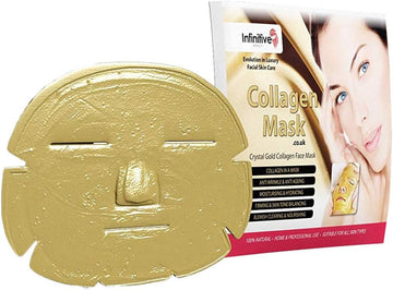 5 X New Infinitive Beauty Crystal 24K Gold Powder Gel Collagen Face Mask Masks, Anti Ageing, Skincare, Anti Wrinkle, Moisturising, Uplifting, Remove Blemishes & Blackheads