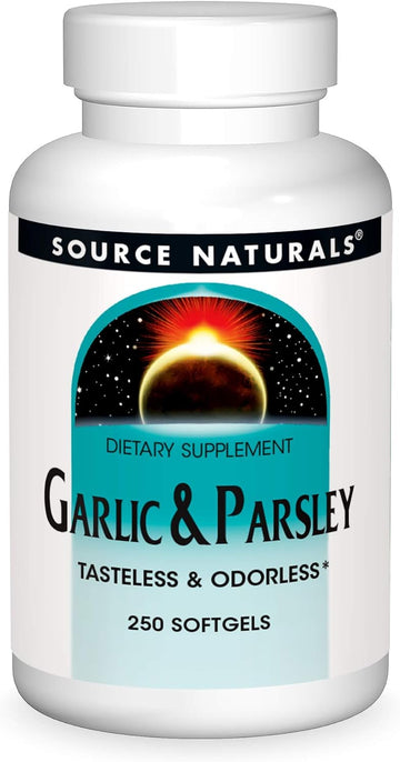 Source Naturals Garlic & Parsley Dietary Supplement - No Taste Or Odor - 250 Softgels
