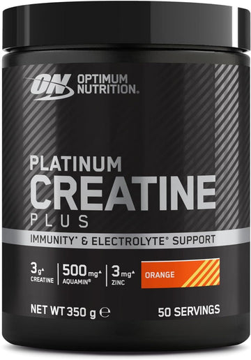 Optimum Nutrition Platinum Creatine Plus, Advanced Food Supplement To Increase Power And Performance, With Aquamin Magnesium For Electrolyte Balance, Pineapple Flavour, 50 Servings, 350 G