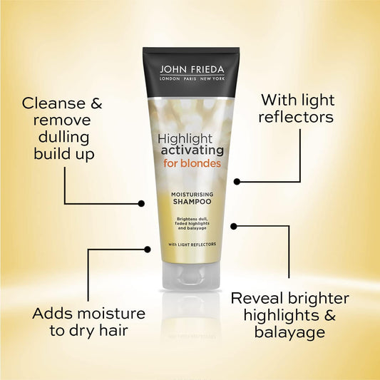 John Frieda Highlight Activating For Blonde Hair, Citrus, Moisturising Shampoo, 250 Ml (Pack Of 1)