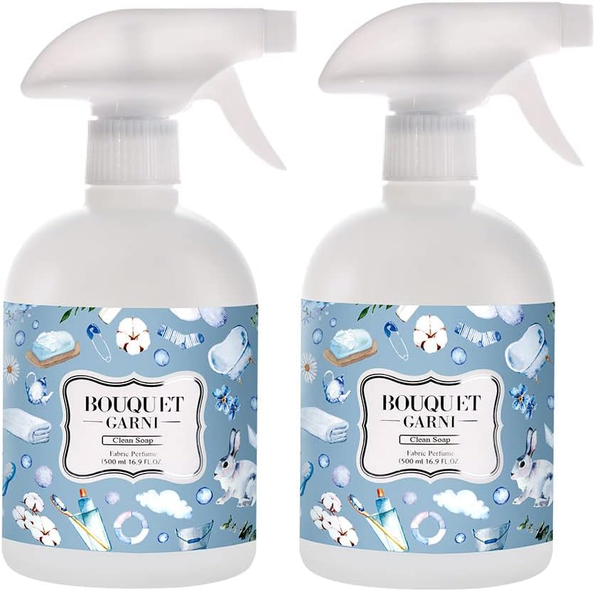 Bouquet Garni Fabric Perfume Clean Fragrance - Long Lasting Fragrance Fabric And Linen Odor Remover - Odor Eliminator And Neutralizer Spray - Fabric Deodorizer And Refresher - 16.9 Fl Oz