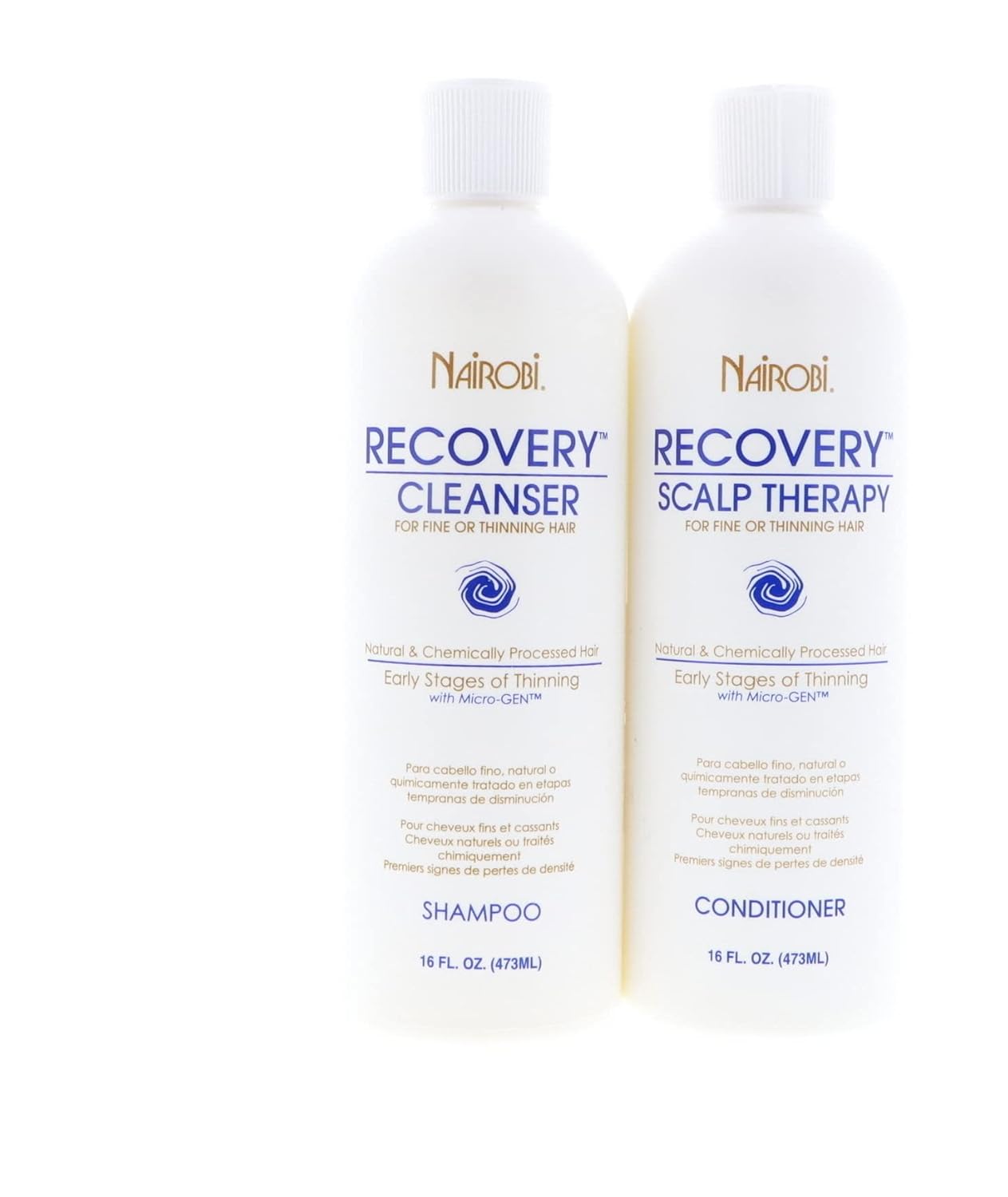 Nairobi Recovery Cleanser Shampoo + Scalp Therapy Conditioner "Set" 16Oz.Each