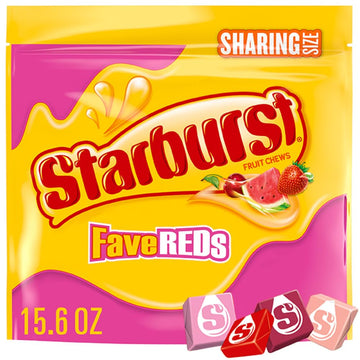 Starburst Chewy Candy, Sharing Size, Individually Wrapped Fruit Chews Candy, 15.6 Oz Resealable Bag
