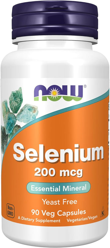 NOW Supplements, Selenium (L-Selenomethionine) 200 mcg, Essential Mineral*, 90 Veg Capsules