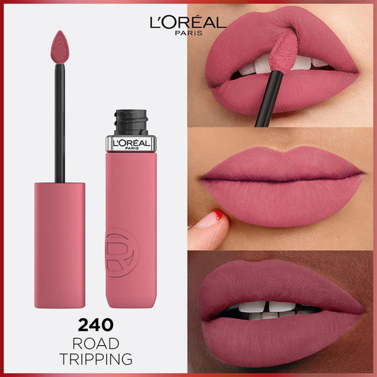 L'Oreal Paris Infallible Matte Resistance Liquid Lipstick, Up To 16 Hour Wear, Road Tripping 240, 0.16 Fl Oz