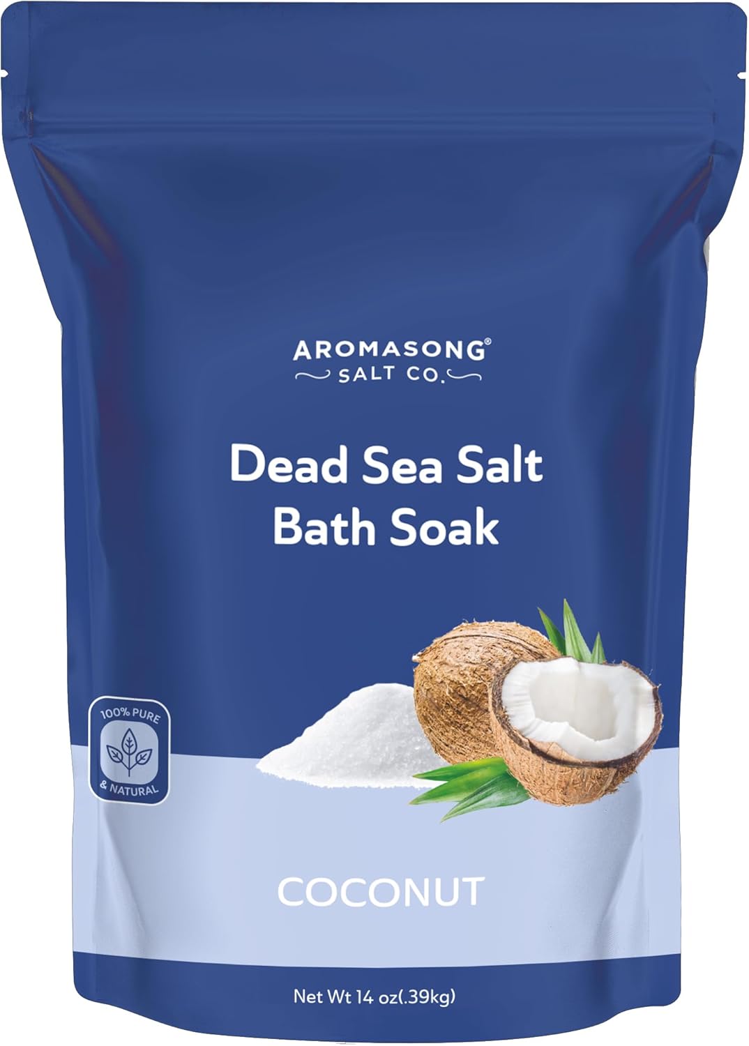 Aromasong Pure Dead Sea Salt 100% Natural Grapefruit Essential Oil – 2.5 Oz. Spa Bath Salt Fine Grain- Christmas Stocking Stuffers For Adults, Kids, Women, And Mens Soak Stocking Stuffers For Adults