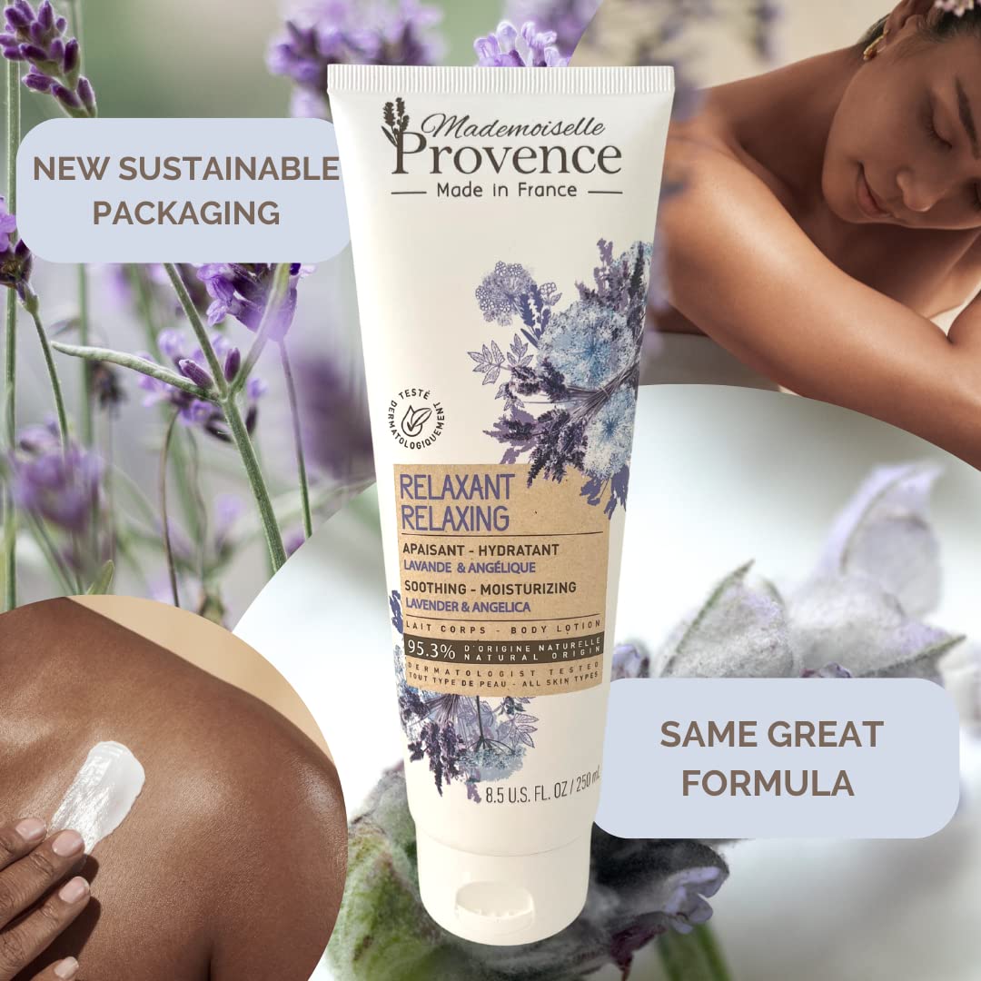 Mademoiselle Provence - Lavender & Angelica - Natural Body Lotion - Relaxing, Soothing & Moisturizing - Vegan - Made In France… : Beauty & Personal Care