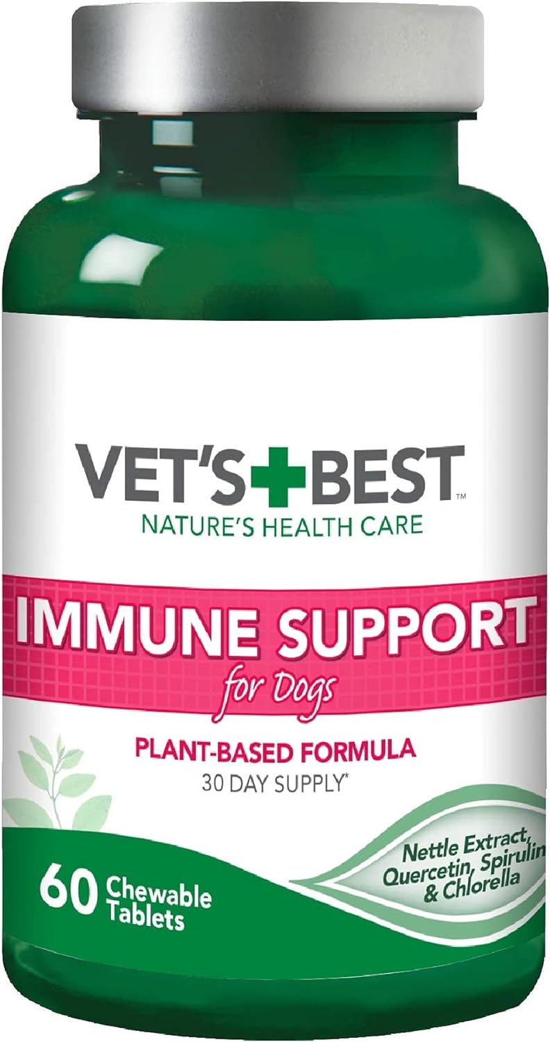 Vet's Best Immune Support Dog Supplement| Promotes Healthy Immune System & Seasonal Allergy Relief | 60 Chewable Tablets?80243-4p