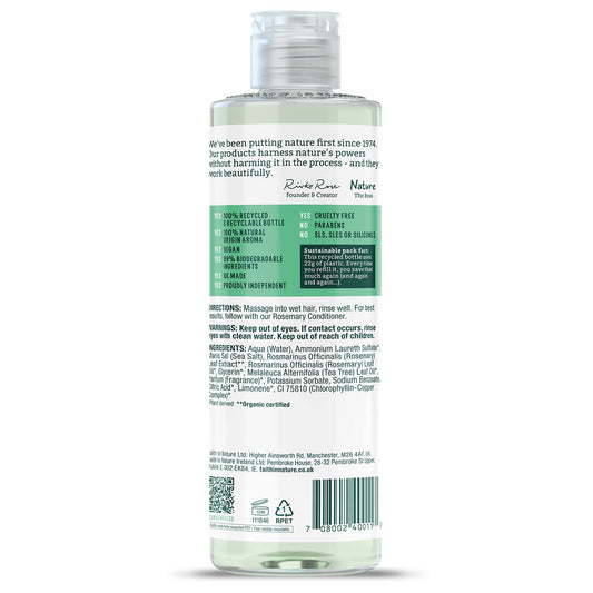 Faith In Nature Rosemary Shampoo For Normal To Oily Hair 400ml | Vegan | No Cruelty | 99% Natural Fragrance | No From SLS or Parabens