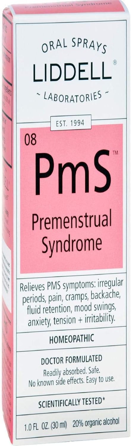 Liddell PMS - Natural Homeopathic Oral Spray - May Help with Issues as