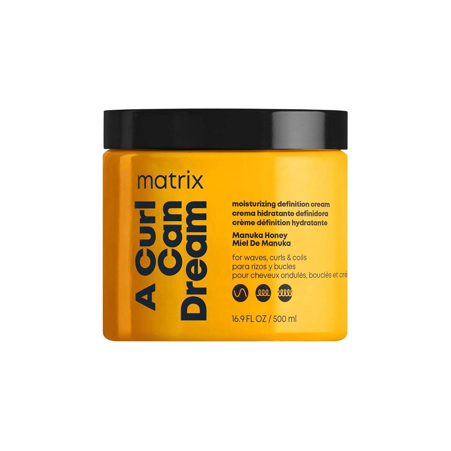 Matrix A Curl Can Dream Moisturizing Leave-In Cream | Moisturizes & Defines Curls | For Curly, Coily, And Wavy Hair | Protects From Heat Styling | Frizz Control & Detangler | 16.9 Fl. Oz