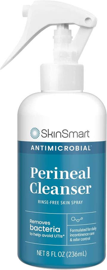 Skinsmart Antimicrobial Perineal Cleanser, Ideal For Incontinence Care And Postpartum, Removes Bacteria, 8 Oz Spray