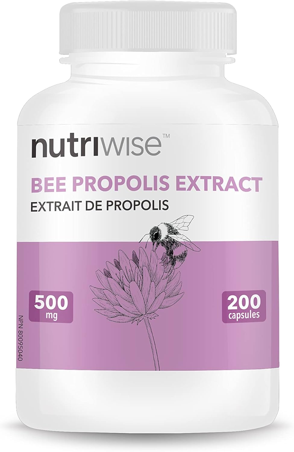 NutriWise Brazilian Bee Propolis Extract Immune Support 500mg