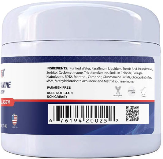 Alfa Vitamins Alflexil Glucosamine Plus Chondroitin Cream With Msm & Collagen, Supports Healthy Joints, Joint & Muscle Pain Relief, Improves Mobility, Fast Absorption, And Moisturizes Skin, 4 Oz