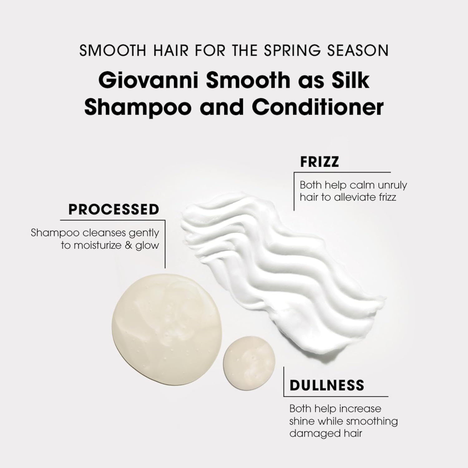 GIOVANNI Eco Chic Smooth as Silk Deep Moisture Shampoo - Apple + Aloe Extracts, Calms Frizz, Detangles, Wash & Go, Lauryl & Laureth Sulfate Free, Paraben Free, Color Safe - 24 oz : Beauty & Personal Care