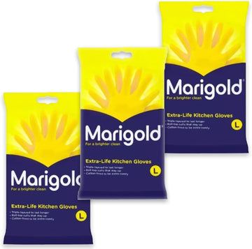 Marigold Kitchen Gloves Large Pack Of 3-10042883