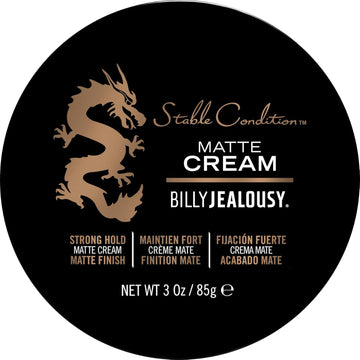 Billy Jealousy Stable Condition Matte Cream For Men With Natural Hold And Matte Finish, Reworkable, Lightweight, Water Based Hair Styling Product, Vanilla & White Musk Scent, 3 Oz