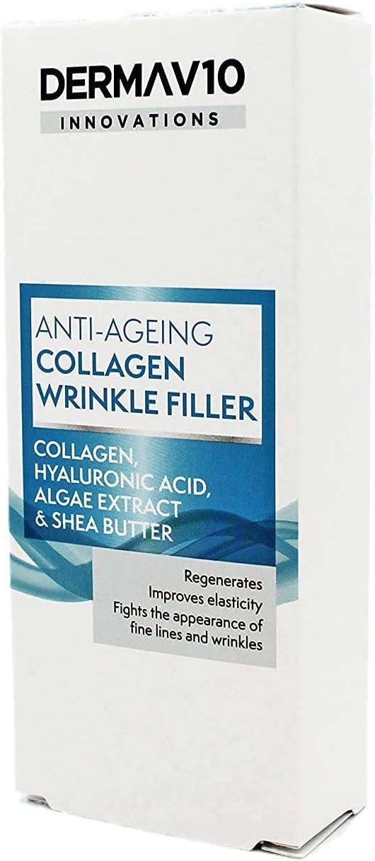 Derma V10 Anti-Ageing Collagen Wrinkle Filler With Hyalauronic Acid, Algae Extract & Shea Butter (4 Pack)
