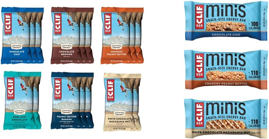 Clif Bar S + Mini Variety Pack, 1.0 Count, Plant-Based Snack Food Bars