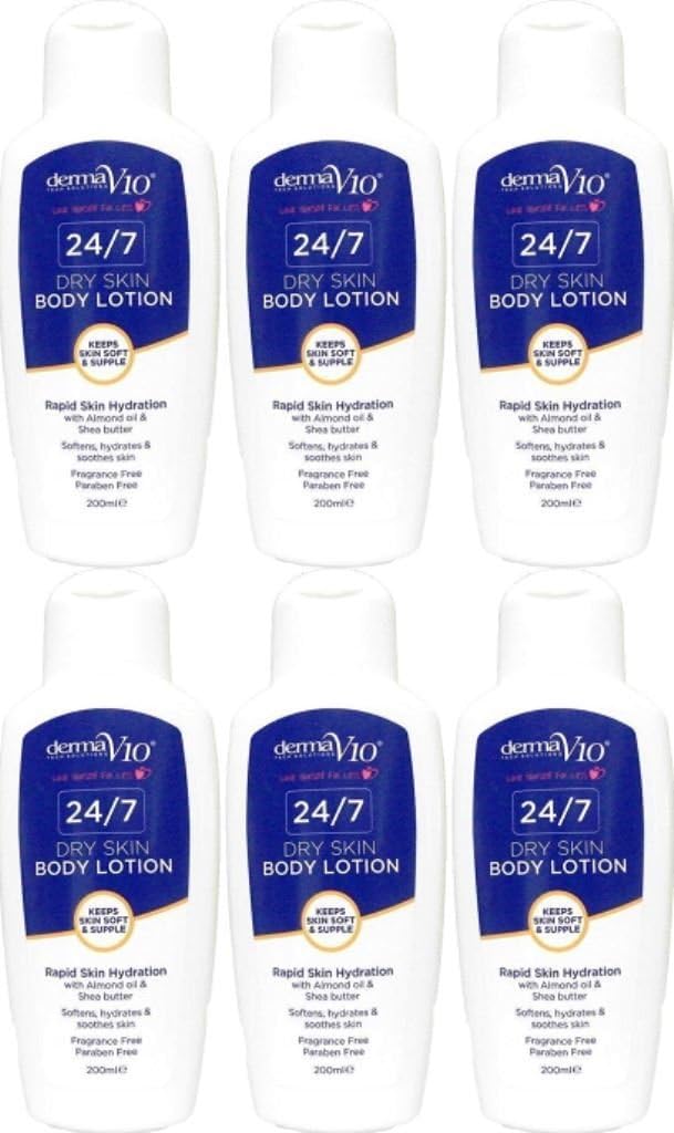 Twelve Packs Of Derma V10 24/7 Dry Skin Body Lotion 200Ml
