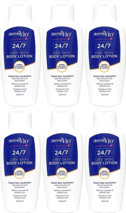 Twelve Packs Of Derma V10 24/7 Dry Skin Body Lotion 200Ml