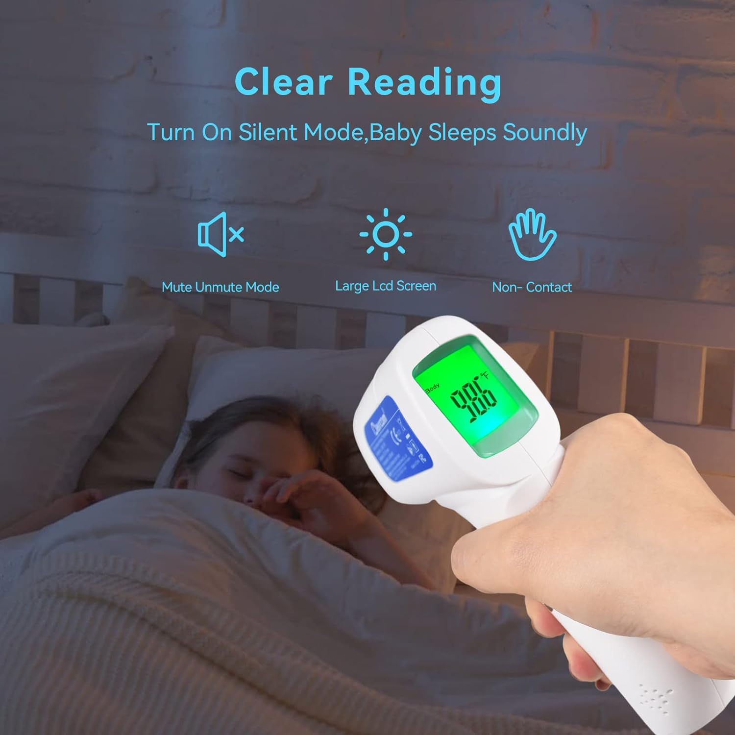 Berrcom Non Contact Forehead Thermometer Digital No-Touch Infrared Thermometer 3 in 1 for Adults and Kids Fever Check Thermometer Temperature Gun for Baby : Baby