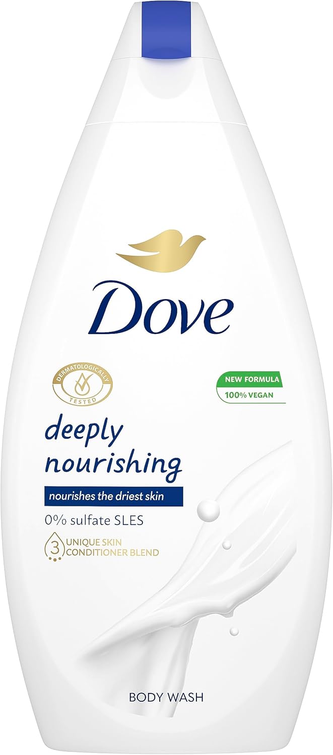 Dove Deeply Nourishing Body Wash Microbiome-Gentle Body Cleanser For Softer, Smoother Skin After One Shower 450 Ml
