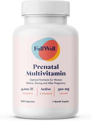 Prenatal Vitamins | Choline, Folate, Vitamin D For Fetal Growth, Brain Development | 26+ Vital Nutrients | Dietitian-Formulated, Obgyn Recommended, Non-Gmo, 3Rd Party Tested, 30 Servings