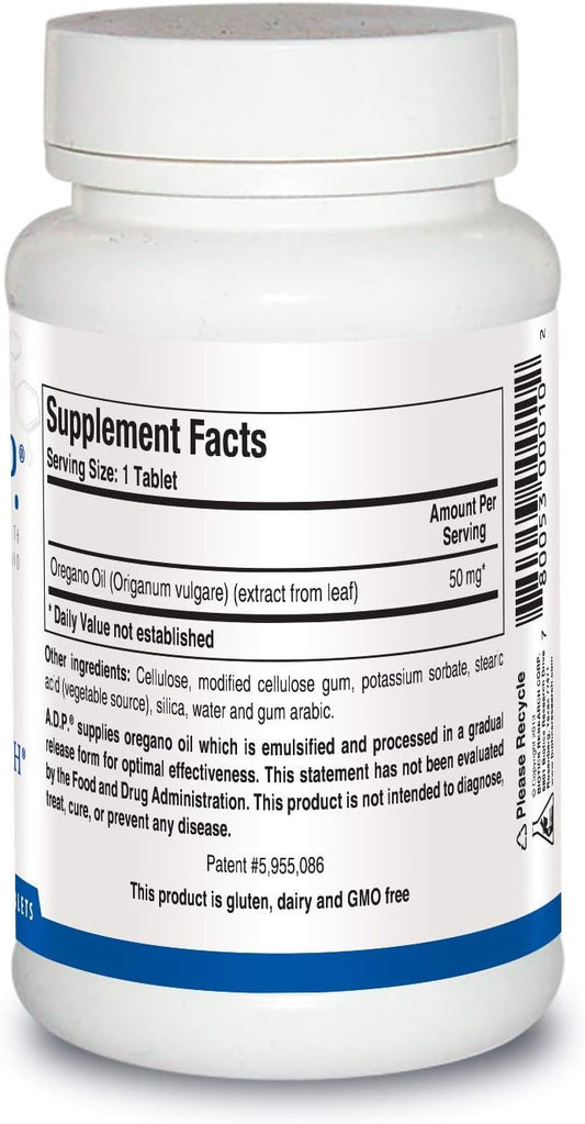 Biotics Research A.D.P. - Oil Of Oregano, Patented Formula, Micro-Emulsion Technology, Sustained Release For High Absorption, Gi Health. 120 Tablets