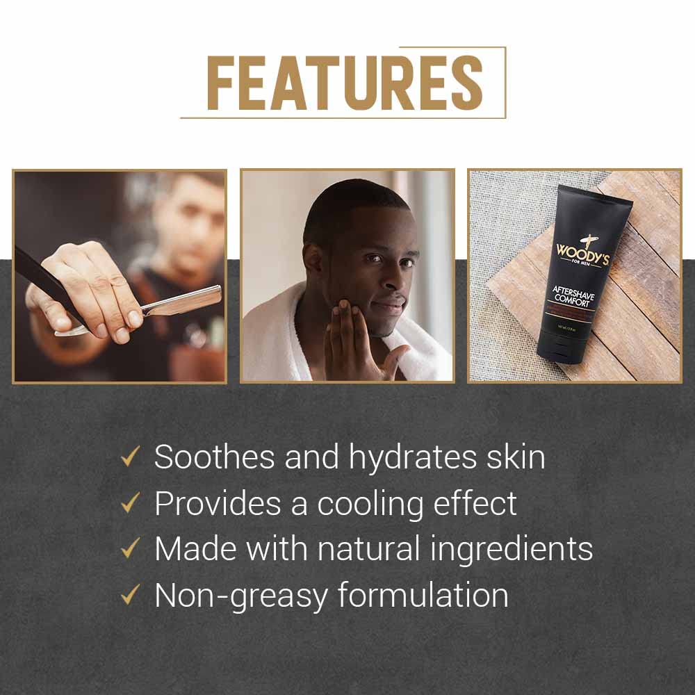 Woody'S After Shave Balm For Men - Soothing & Hydrating Aftershave For Men Sensitive Skin, Reduces Razor Burn & Irritation, Non-Greasy Formula, 5 Oz : Beauty & Personal Care