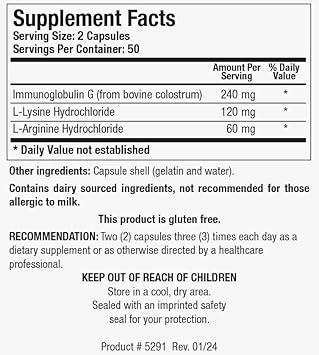 Biotics Research Immuno Gg 240 Milligrams Colostrum, Immune Support, Lean Muscle, Athletic Performance, Gut Health 100 Caps