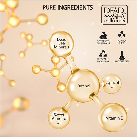 Dead Sea Collection Night Cream For Face With 2% Retinol, Dead Sea Minerals, And Vitamin E – Anti Aging Nourishing Skin Care Moisturizer To Reduce Wrinkles (1.69 Fl. Oz)