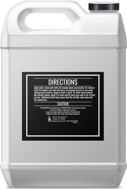 PURE ORIGINAL INGREDIENTS Mineral Oil (1 Gallon) for Cutting Boards, Butcher Blocks, Counter Tops, Wood Utensils