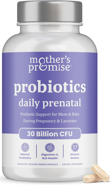 Prenatal Probiotics For Women | 30 Billion Cfu, 17 Strains + Organic Prebiotics | Supports Digestion, Gut & Immune Health For Mom & Baby | Womens Probiotic For Pregnancy & Lactation | Vegan Capsules
