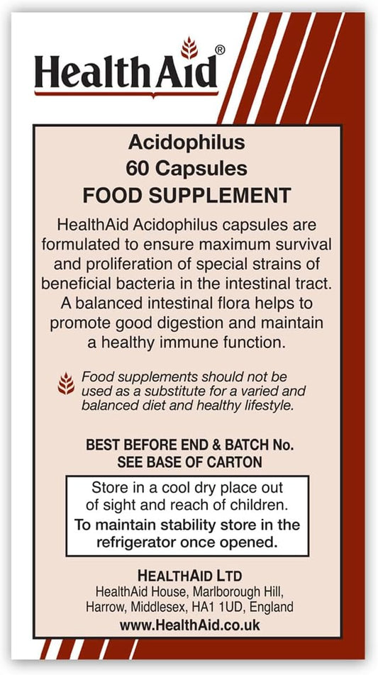 Healthaid Acidophilus, 60 Vegicaps