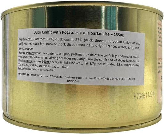 La Belle Chaurienne Confit Duck With Sarladaise Potatoes 1350G