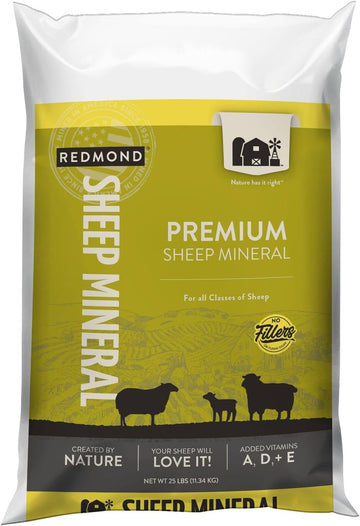 Redmond All Natural Sheep Mineral Supplement - Essential Trace Minerals For Overall Health And Growth Support - 5 Lbs