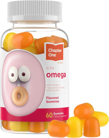 Zahler - Chapter One Omega 3 Gummies For Kids With No Fish Oil (60 Count) - Kosher Omega 3 6 9 Fatty Acids, Epa, Dha - Easy To Take Omega 3 Supplement For Healthy Growth, Development & Brain Function