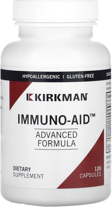 Kirkman - Immuno-Aid Advanced Formula - 120 Capsules - Immune Support - Potent Proprietary Blend - Hypoallergenic