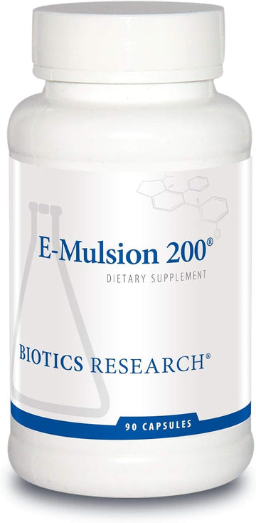 Biotics Research E-Mulsion 200?? Emulsified, Enhanced Absorption, Vitamin E, Mixed Tocopherols, Antioxidant, Cardiovascular Health, Immune Support 90 caps