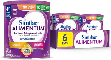 Similac Alimentum With 2’-Fl Hmo Hypoallergenic Infant Formula, For Food Allergies And Colic,* Suitable For Lactose Sensitivity, Baby Formula Powder, 12.1-Oz Value Can, Pack Of 6